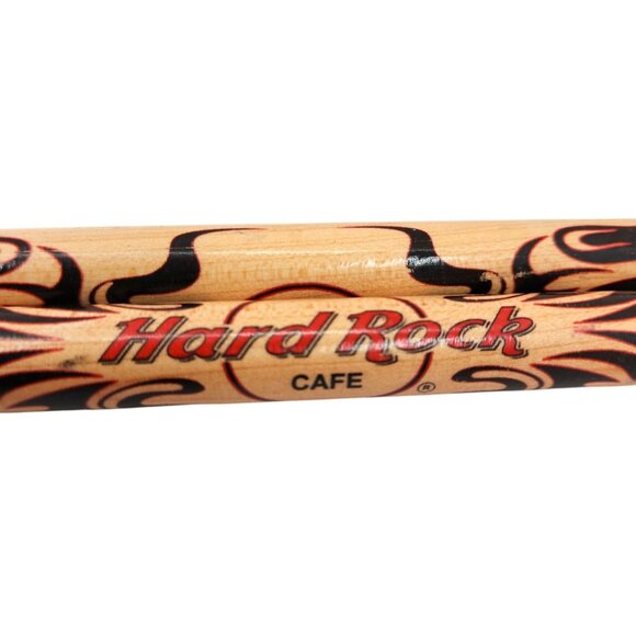 Hard Rock Cafe Dallas Souvenir Drumsticks With Tribal Flame Design - Picture 4 of 8